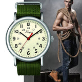 Hot Stylish Cool Men's Watch Arabic Numerals 24 Hour Military Time Nylon Belt Watch Clock Men Quartz WristWatch Reloj Hombre #F