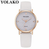 YOLAKO Women's Watch Fashion Luxury Leather Starry Sky Watch Ladies Watch Women Reloj Mujer Women Wrist Watches relogio feminino