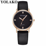 YOLAKO Women's Watch Fashion Luxury Leather Starry Sky Watch Ladies Watch Women Reloj Mujer Women Wrist Watches relogio feminino