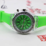 Silicone LED Luminous Fashion Ladies Outdoor Watch Women's Men colorful Sports WristWatches Men Watch Clocks Relogios Masculino