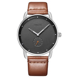 BAOGELA Top Luxury Brand Men's Quartz Watch Leather Strap Simple Watches Men Ultra-thin Fashion Business Analogue Fashion Clock