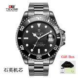 Tevise Men's Watches Top Brand Quartz Watches Men Date Luxury Fashion Diving Sports Wristwatches Male Clock Relogio Masculino