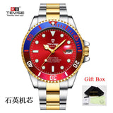 Tevise Men's Watches Top Brand Quartz Watches Men Date Luxury Fashion Diving Sports Wristwatches Male Clock Relogio Masculino