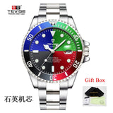 Tevise Men's Watches Top Brand Quartz Watches Men Date Luxury Fashion Diving Sports Wristwatches Male Clock Relogio Masculino