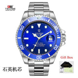 Tevise Men's Watches Top Brand Quartz Watches Men Date Luxury Fashion Diving Sports Wristwatches Male Clock Relogio Masculino