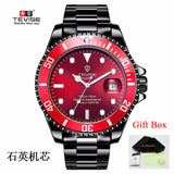 Tevise Men's Watches Top Brand Quartz Watches Men Date Luxury Fashion Diving Sports Wristwatches Male Clock Relogio Masculino