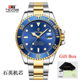 Tevise Men's Watches Top Brand Quartz Watches Men Date Luxury Fashion Diving Sports Wristwatches Male Clock Relogio Masculino