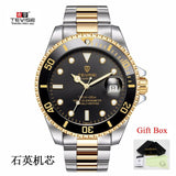 Tevise Men's Watches Top Brand Quartz Watches Men Date Luxury Fashion Diving Sports Wristwatches Male Clock Relogio Masculino