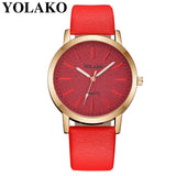 2019 Top Brand High Quality Fashion Womens Ladies Simple Watches Geneva Faux Leather Analog Quartz Wrist Watch clock saat Gift Q