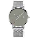Simple Men's Watch 2019 Stainless Steel Mesh Band Watches Classic Quartz Date Wristwatch Casual Luxury Masculino Relogios
