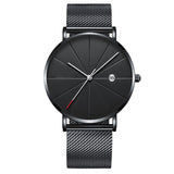 Simple Men's Watch 2019 Stainless Steel Mesh Band Watches Classic Quartz Date Wristwatch Casual Luxury Masculino Relogios