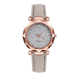 Ladies Watch Luxury Brand Women Watch Rhinestone Starry Sky Watches Leather Quartz Wristwatch Female Clock Reloj Mujer Kol Saati