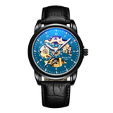 2019 New Winner Black Golden Retro Luminous Hands Fashion Diamond Display Mens Mechanical Skeleton Wrist Watches Top Brand Luxur
