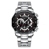 Men's Watch Automatic Mechanical Watch with Sapphire Mirror Full Steel Quartz Clock Men Chronograph Sport Luxury