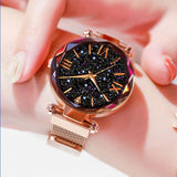 Free Shipping Women Watches Luxury Starry Sky Magnetic Ladies Watch Quartz Wristwatch Waterproof Clock relogio feminino 2019