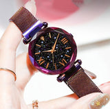 Free Shipping Women Watches Luxury Starry Sky Magnetic Ladies Watch Quartz Wristwatch Waterproof Clock relogio feminino 2019