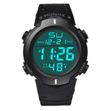 HOT selling Fashion Luxury brands Waterproof Men's Boy LCD Digital Stopwatch Date Rubber Sport Watch Luminous wrist watch