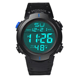 HOT selling Fashion Luxury brands Waterproof Men's Boy LCD Digital Stopwatch Date Rubber Sport Watch Luminous wrist watch