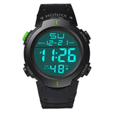 HOT selling Fashion Luxury brands Waterproof Men's Boy LCD Digital Stopwatch Date Rubber Sport Watch Luminous wrist watch