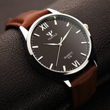 YAZOLE Blue Glass Watch Men Watch Fashion Men's Watch Waterproof Leather Mens Watches Clock reloj hombre relogio masculino