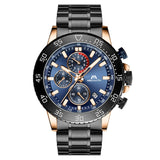 MEGALITH Watches Mens Waterproof Analogue Clock Fashion Stainless Steel Waterproof Luminous Watch Men Sports Relogio Masculino