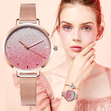 2019 Casual Women Watches Fashion Luxury Starry sky Mesh Women's Watch Relogio Ladies Watch Feminino zegarki damskie reloj mujer