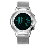shifenmei S1134 Men Watches Fashion LED Electronic Silver digital  Watch Tungsten Steel Clock Waterproof Outdoor Men Wristwatch