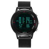 shifenmei S1134 Men Watches Fashion LED Electronic Silver digital  Watch Tungsten Steel Clock Waterproof Outdoor Men Wristwatch