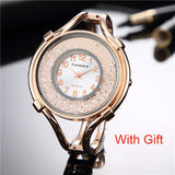 Women's Bracelet Watches Fashion Girls Dress Diamond Saats Ladies Analog Quartz Rose Gold Clock zegarek damski