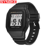 SYNOKE Men's Watches Relogio Masculino Multi Functional Sports Electronic Watch Men Waterproof Women Square Brand Luxury Band