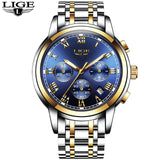 LIGE Mens Watches Fashion Top Brand Luxury Business Automatic Mechanical Watch Men Casual Waterproof Watch Relogio Masculino+Box