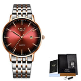 LIGE Luxury Ladies Watch Women Waterproof Rose Gold Steel Strap Women Wrist Watches Top Brand Bracelet Clocks Relogio Feminino