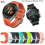 sport Silicone 22mm watch band strap For Huawei watch GT 2 46mm smartwatch Replacement wristband For Huawei watch GT 42mm 46mm