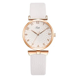 Women Watches Bracelet Set Flowers Ladies Bracelet Watch Casual Leather Quartz Wristwatch 2pcs Set Clock Gifts Relogio Feminino