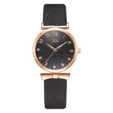 Women Watches Bracelet Set Flowers Ladies Bracelet Watch Casual Leather Quartz Wristwatch 2pcs Set Clock Gifts Relogio Feminino