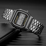 Luxury Digital Women's Watches Fashion Stainless Steel Link Bracelet Wristwatch Strap Business Electronic Men Clock Reloj Mujer