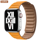 Silicone/Leather Link For Apple watch band 40mm 44mm 42mm 38mm 42 mm 1:1 Magnetic Loop bracelet iWatch series 6 5 4 3 SE strap