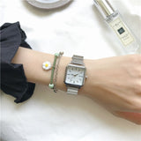 Simple Silver Women Watches Ulzzang Brand Exquisite Stainless Steel Ladies Wristwatches Fashion Minimalist Woman Quartz Clock