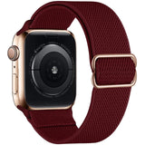 Scrunchie Strap for Apple watch band 44mm 40mm 38mm 42mm Adjustable Elastic Nylon solo Loop bracelet iWatch series 3 4 5 6 se