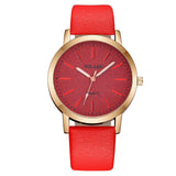 FASHION Women's Casual Quartz Watches With Frosted Dial Ladies Analog Wrist Watch Leather Band Dress Accessories reloj para dama