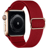 Scrunchie Strap for Apple watch band 44mm 40mm 38mm 42mm Adjustable Elastic Nylon solo Loop bracelet iWatch 3 4 5 6 se