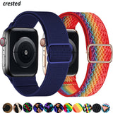 Scrunchie Strap for Apple watch band 44mm 40mm 38mm 42mm Adjustable Elastic Nylon solo Loop bracelet iWatch series 3 4 5 6 se