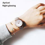Luminous Watch Night Glowing Women Cute Leather Watches Simple Small Dial Quartz Clock Watch Wrist for Girls
