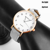 Luminous Watch Night Glowing Women Cute Leather Watches Simple Small Dial Quartz Clock Watch Wrist for Girls