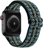 Scrunchie Strap for Apple watch band 44mm 40mm 38mm 42mm Adjustable Elastic Nylon solo Loop bracelet iWatch series 3 4 5 6 se