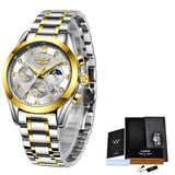 LIGE 2021 New Gold Watch Women Watches Ladies Creative Steel Women's Bracelet Watches Female Waterproof Clock Relogio Feminino