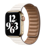 Silicone/Leather Link For Apple watch band 40mm 44mm 42mm 38mm 42 mm 1:1 Magnetic Loop bracelet iWatch series 6 5 4 3 SE strap
