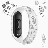 Cartoon pattern Strap For Xiaomi Mi Band 6 3 4 5 Silicone Wristband Sports Bracelet Mi Band 6 5 replacement strap For miband 3 4