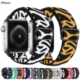 Scrunchie Strap for Apple watch band 44mm 40mm 38mm 42mm Adjustable Elastic Nylon solo Loop bracelet iWatch 3 4 5 6 se