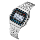 F91W Steel Strap Watch Vintage LED Digital Sports Military Watches Electronic Wrist Band Clock Ladies Valentine's Day Gift